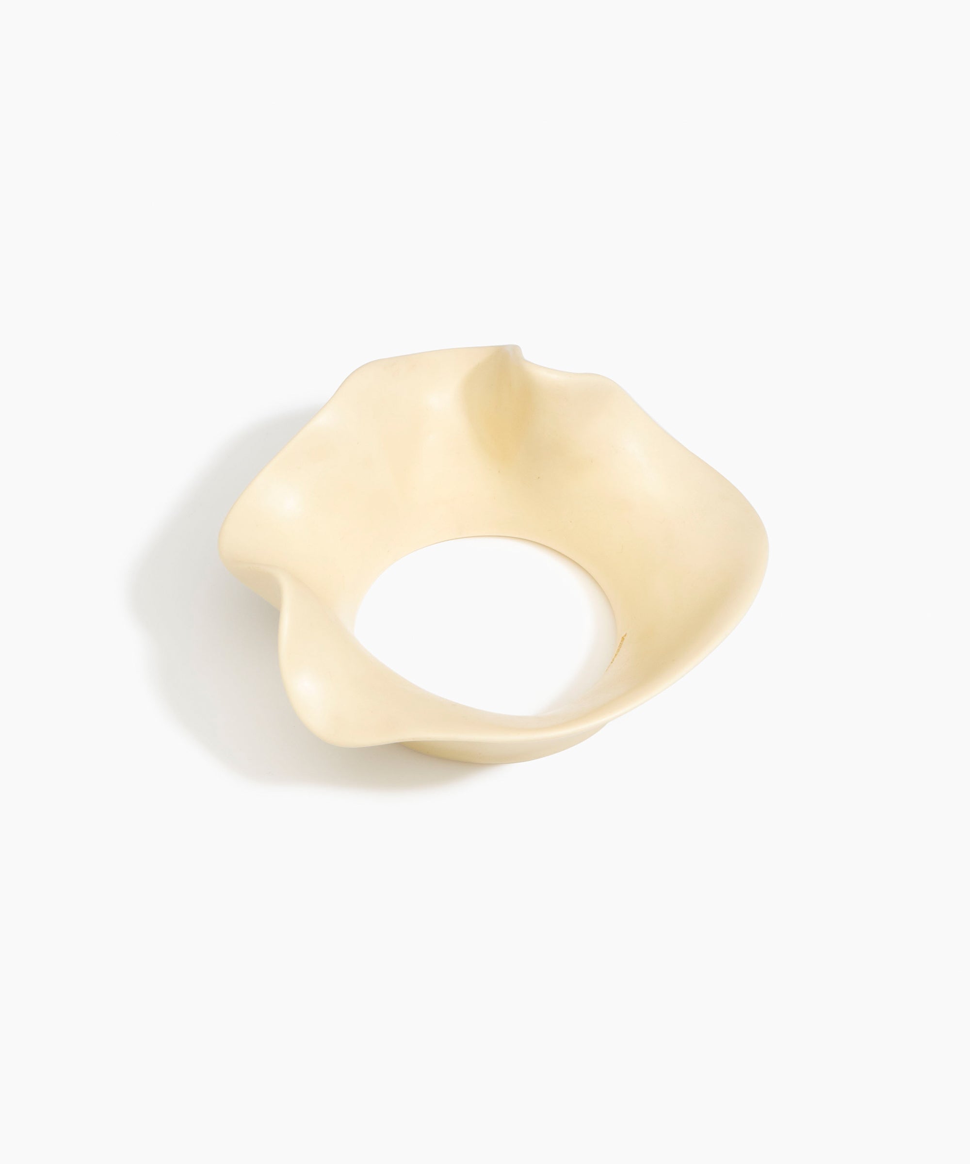 Dinosaur Designs Orchid Bangle in Cream color resin with Wide Fit