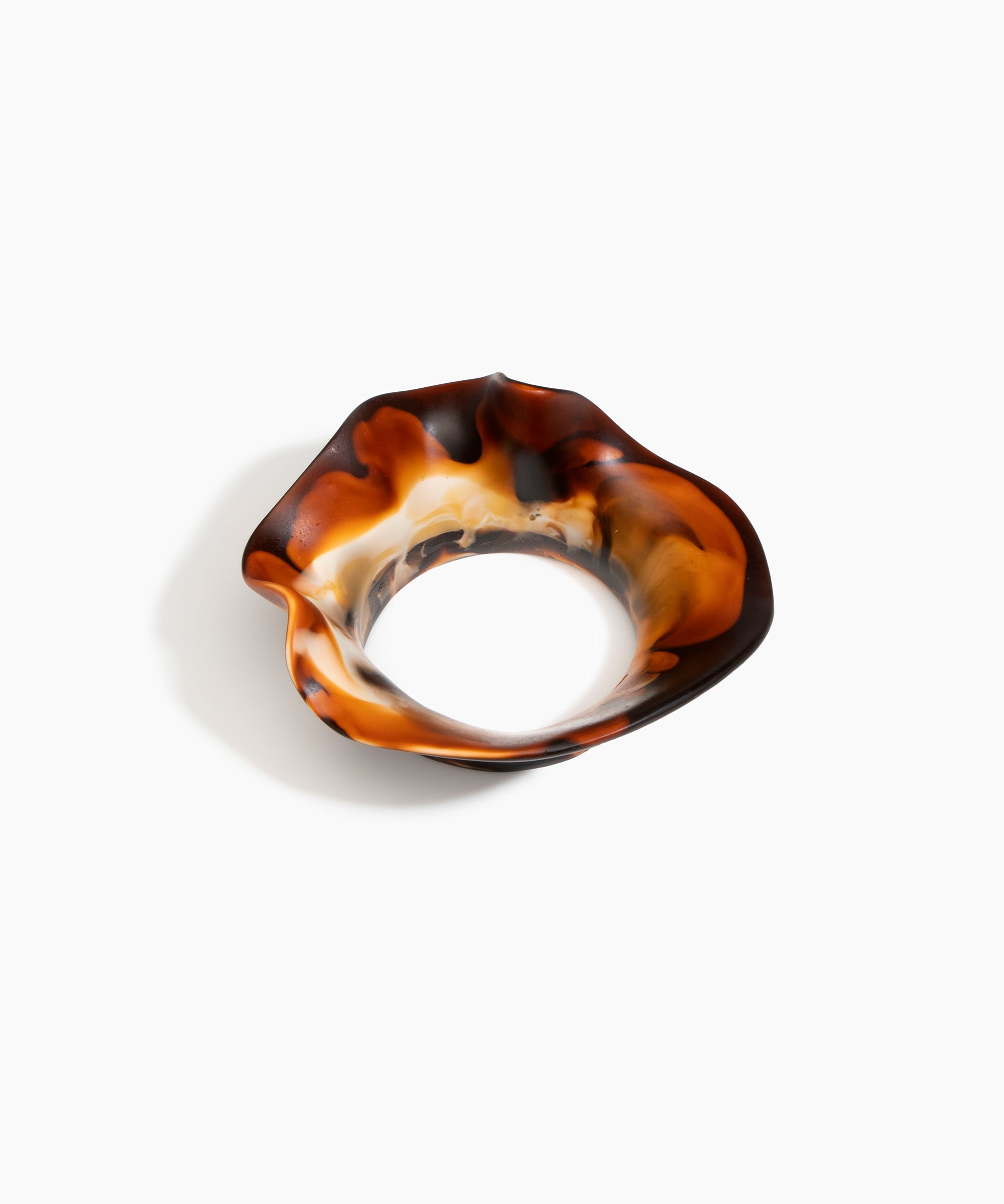 Dinosaur Designs Orchid Bangle in Dark Horn color resin with Wide Fit