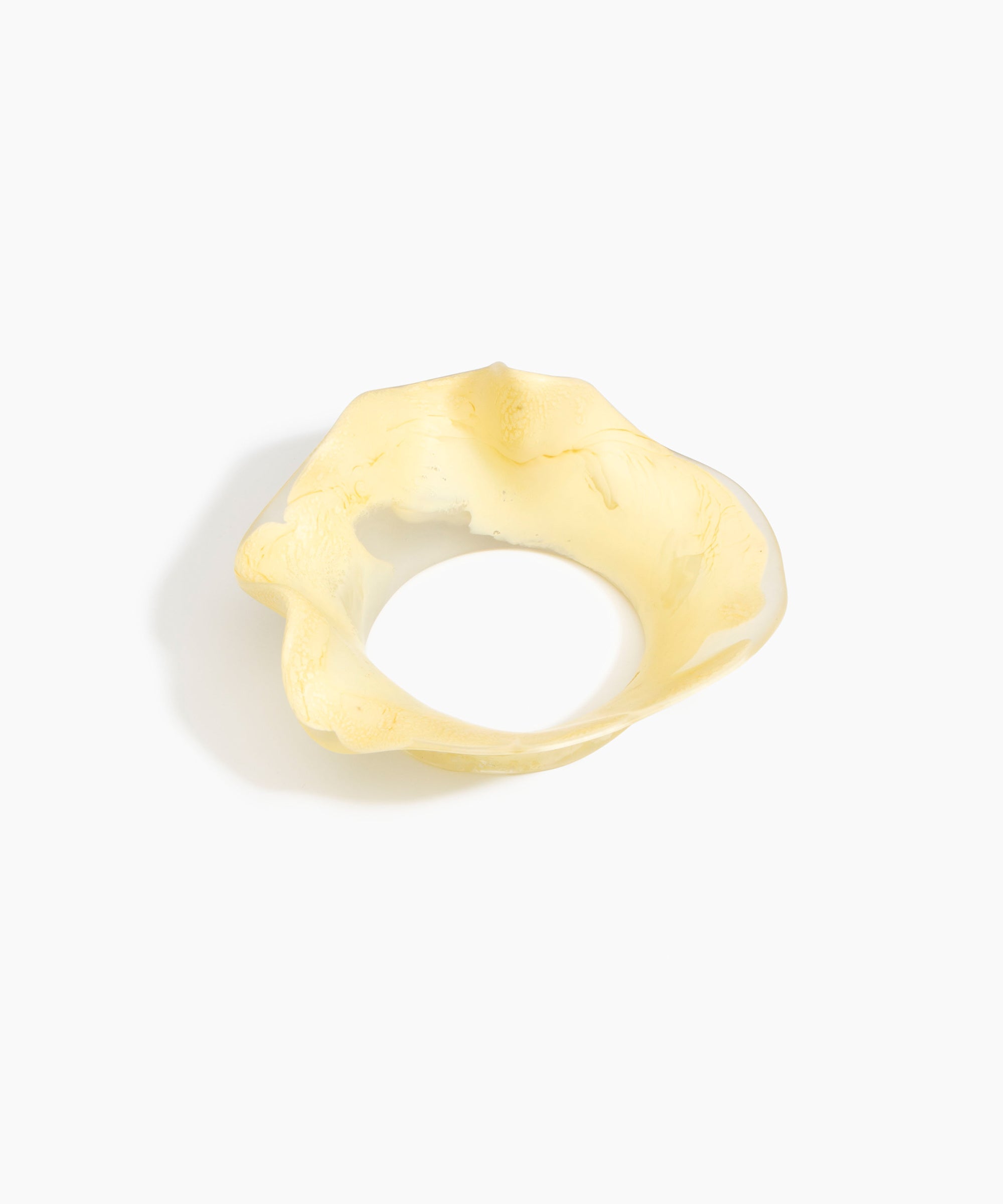 Dinosaur Designs Orchid Bangle in Lemon color resin with Wide Fit