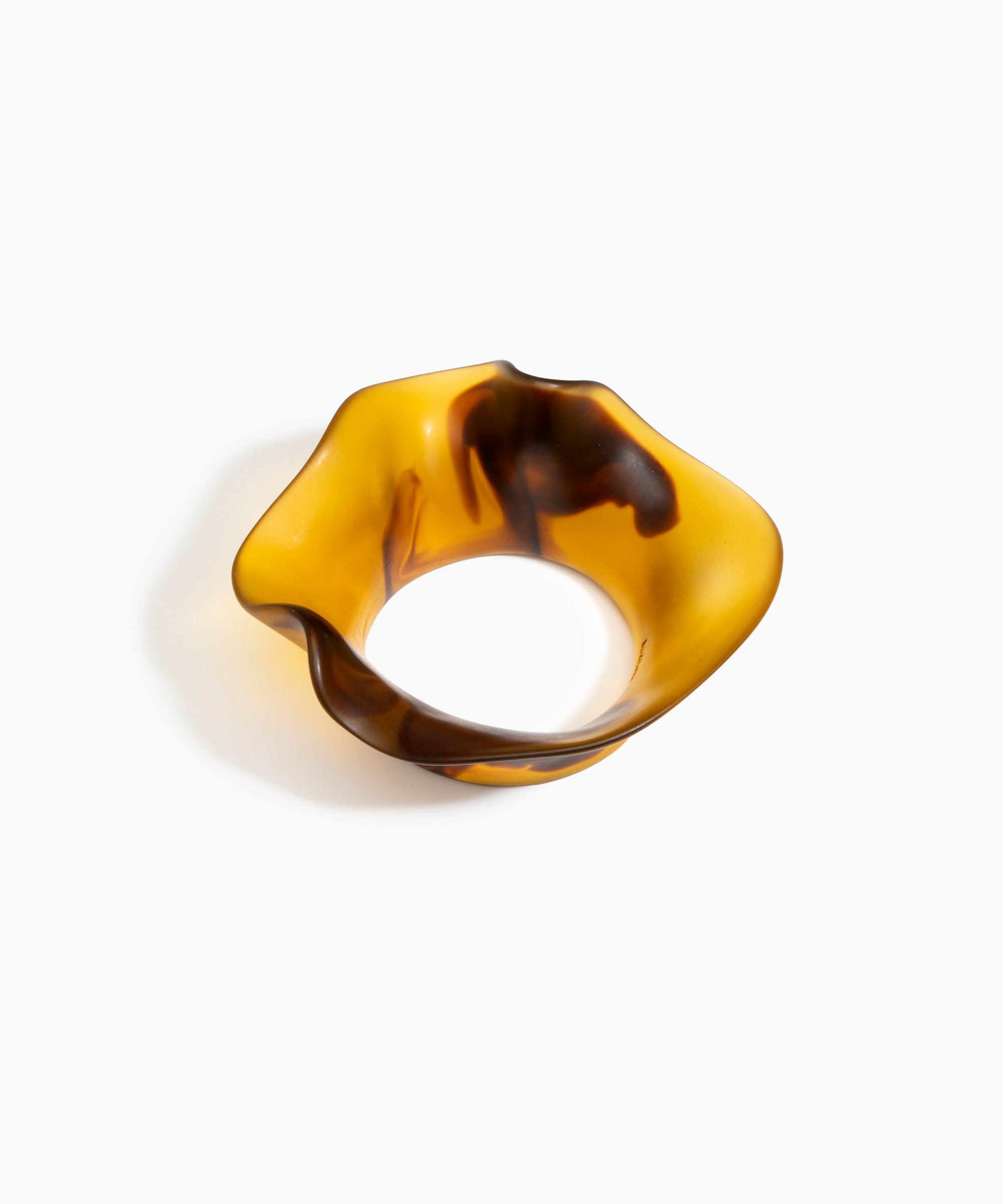 Dinosaur Designs Orchid Bangle in Tortoise color resin with Wide Fit