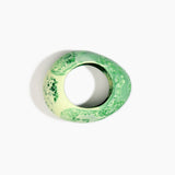 Dinosaur Designs Large Rock Bangle in Grass color resin with Wide Fit