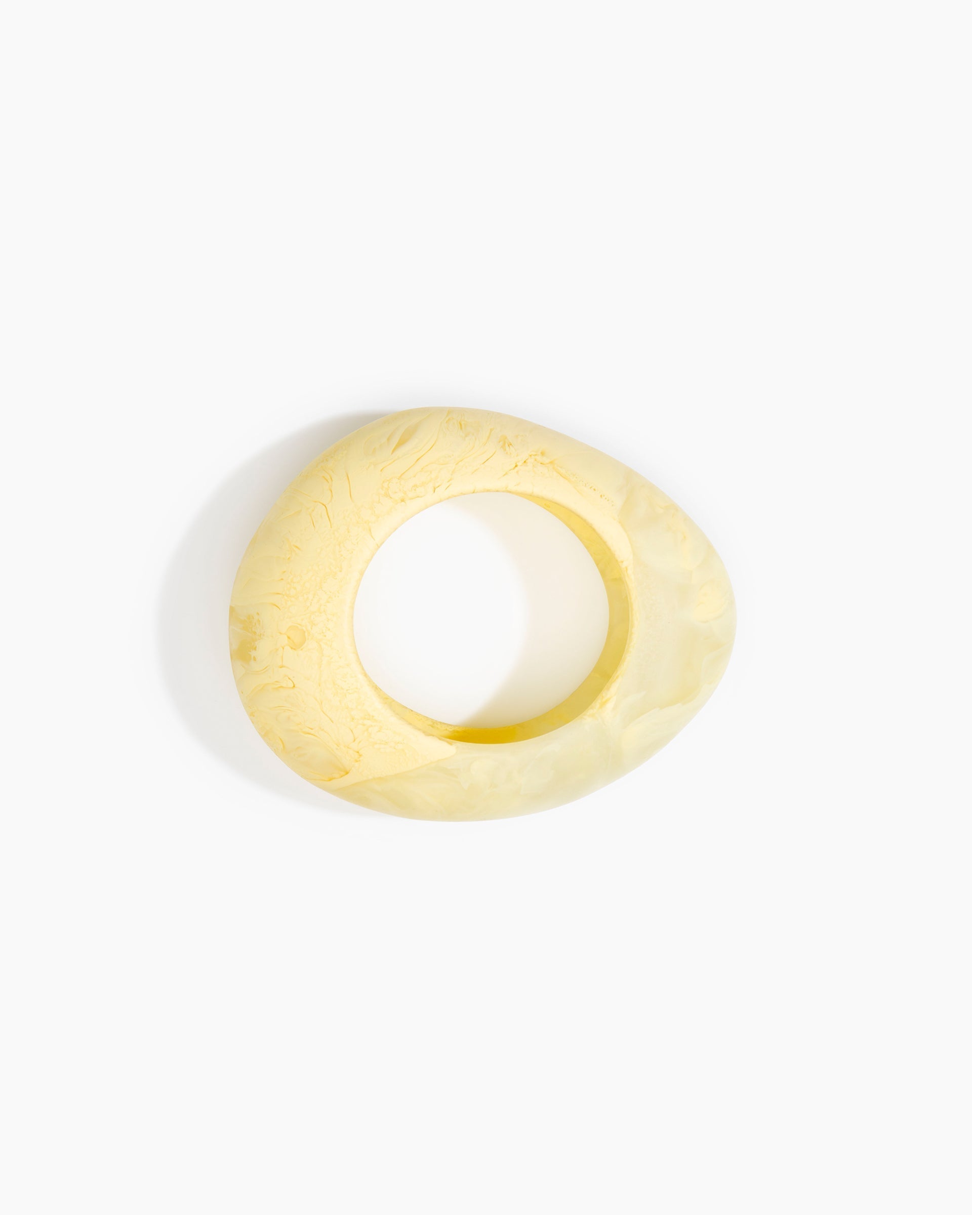 Dinosaur Designs Large Rock Bangle in Lemon color resin with Wide Fit