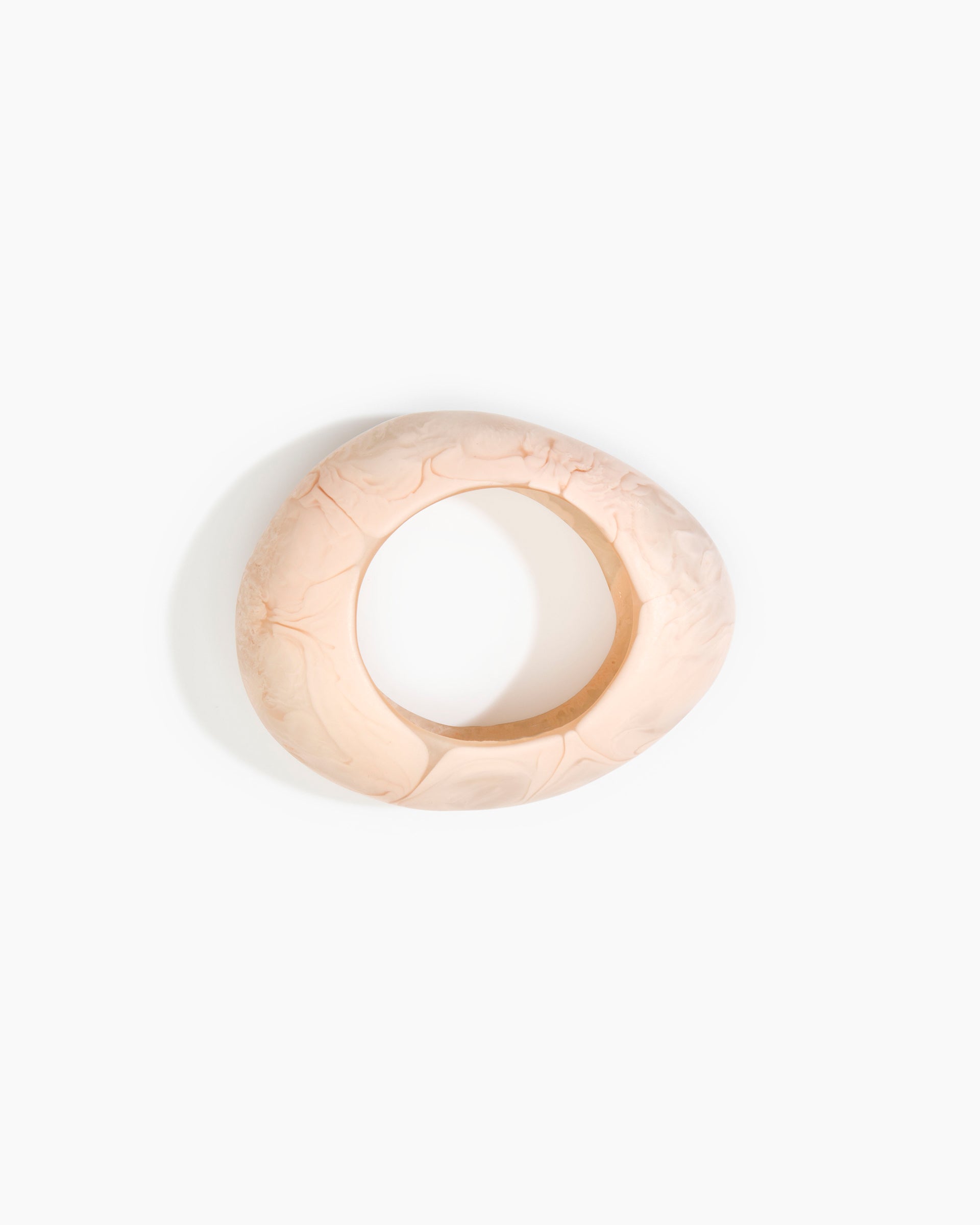 Dinosaur Designs Large Rock Bangle Jewelry in Rose Swirl Colour resin with Wide Fit