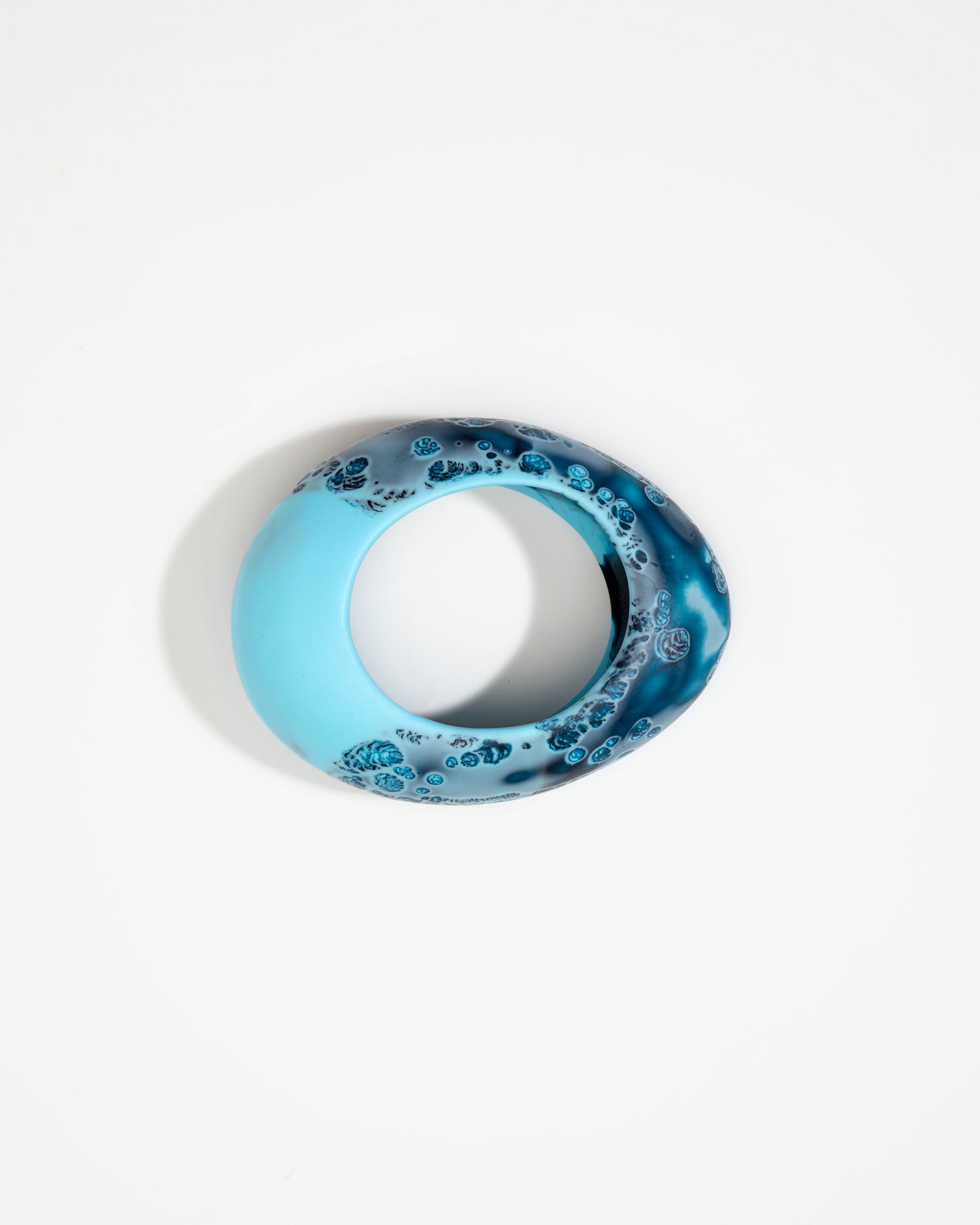 Dinosaur Designs Large Rock Bangle in Water color resin with Wide Fit