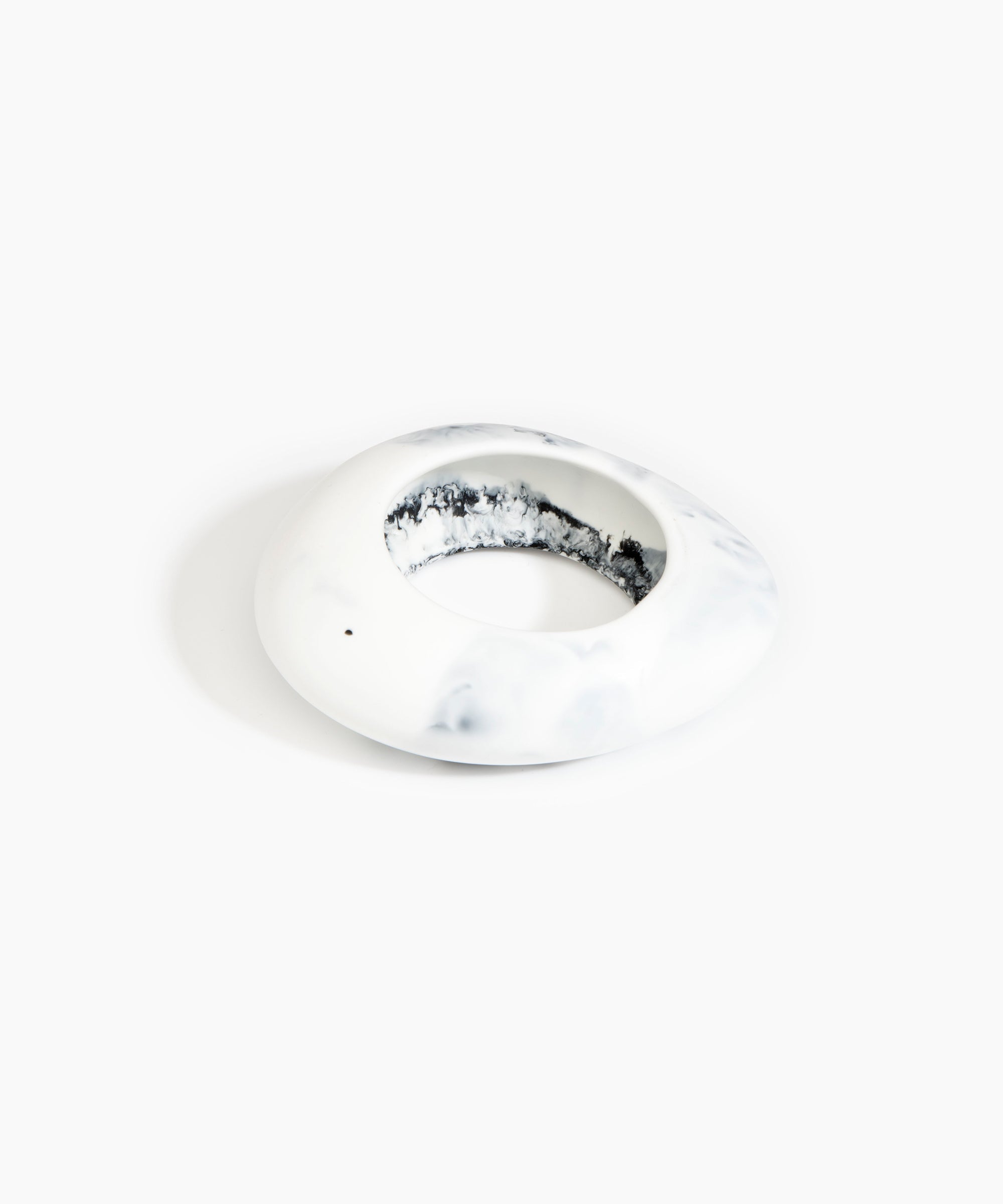 Dinosaur Designs LBRCKLGE large rock bangle WHITE MARBLE