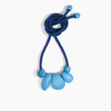 Dinosaur Designs Boulder Rock Necklace in Sky color resin