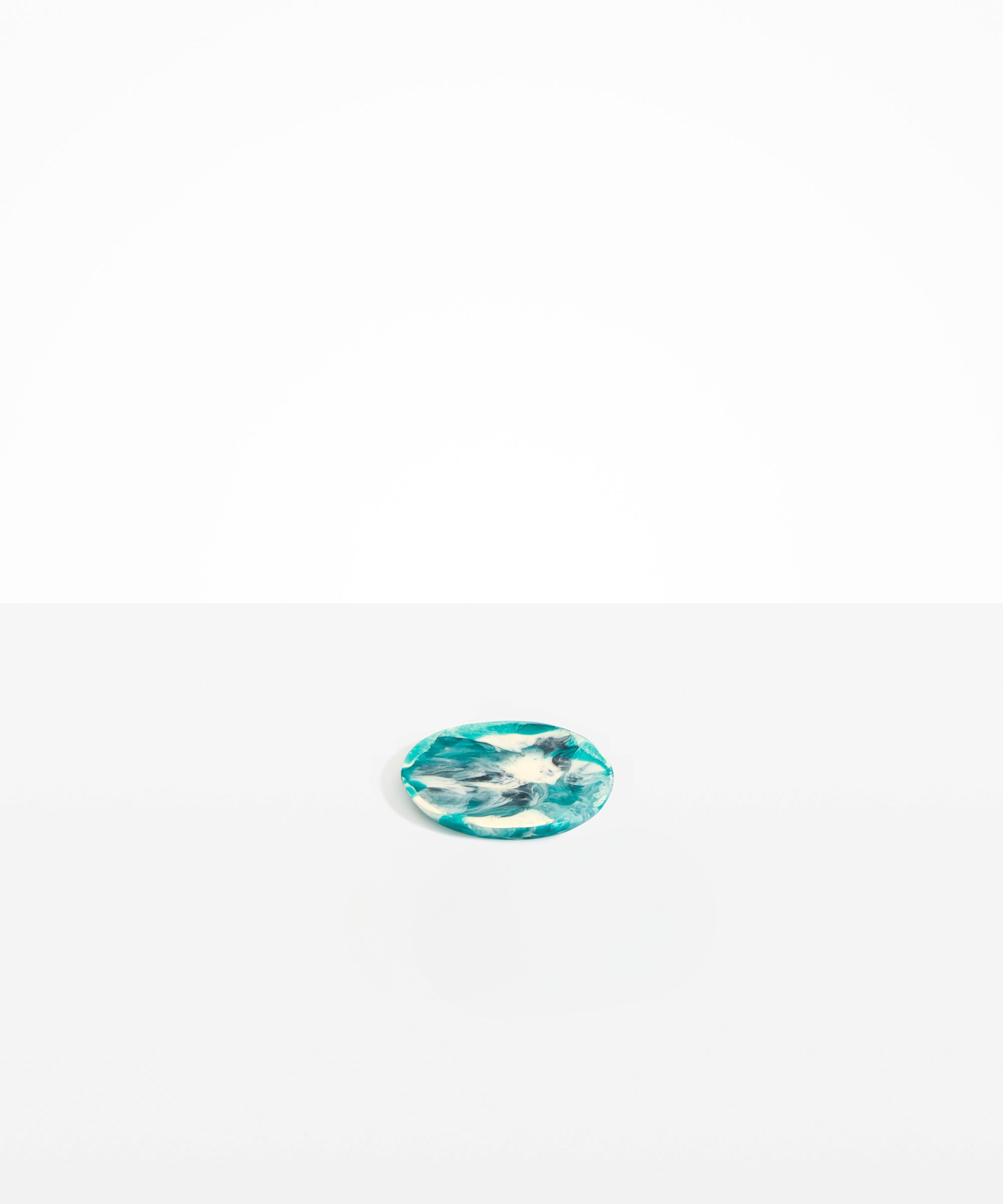 Dinosaur Designs Boulder Coaster in Lagoon color resin