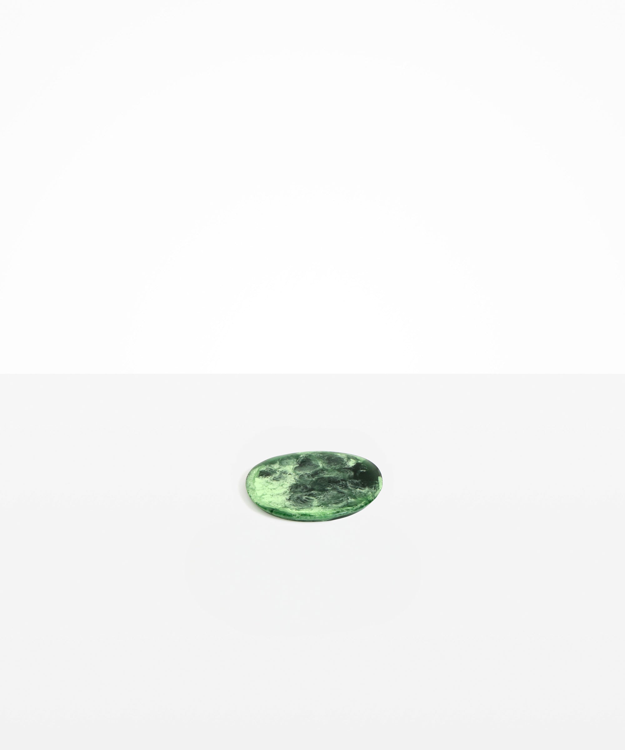 Dinosaur Designs Boulder Coaster in Moss color resin