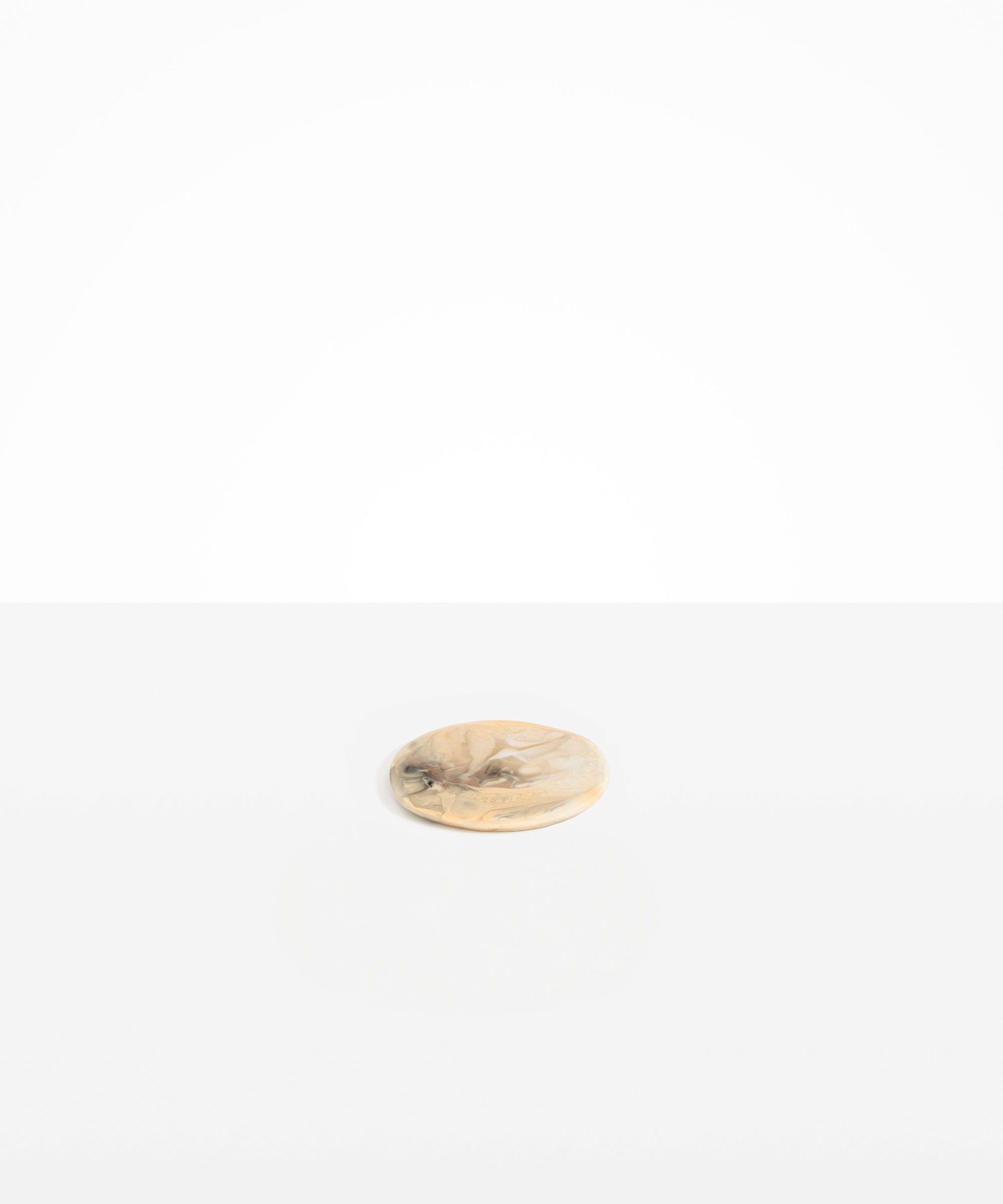 Dinosaur Designs Boulder Coaster in Sandy Pearl color resin