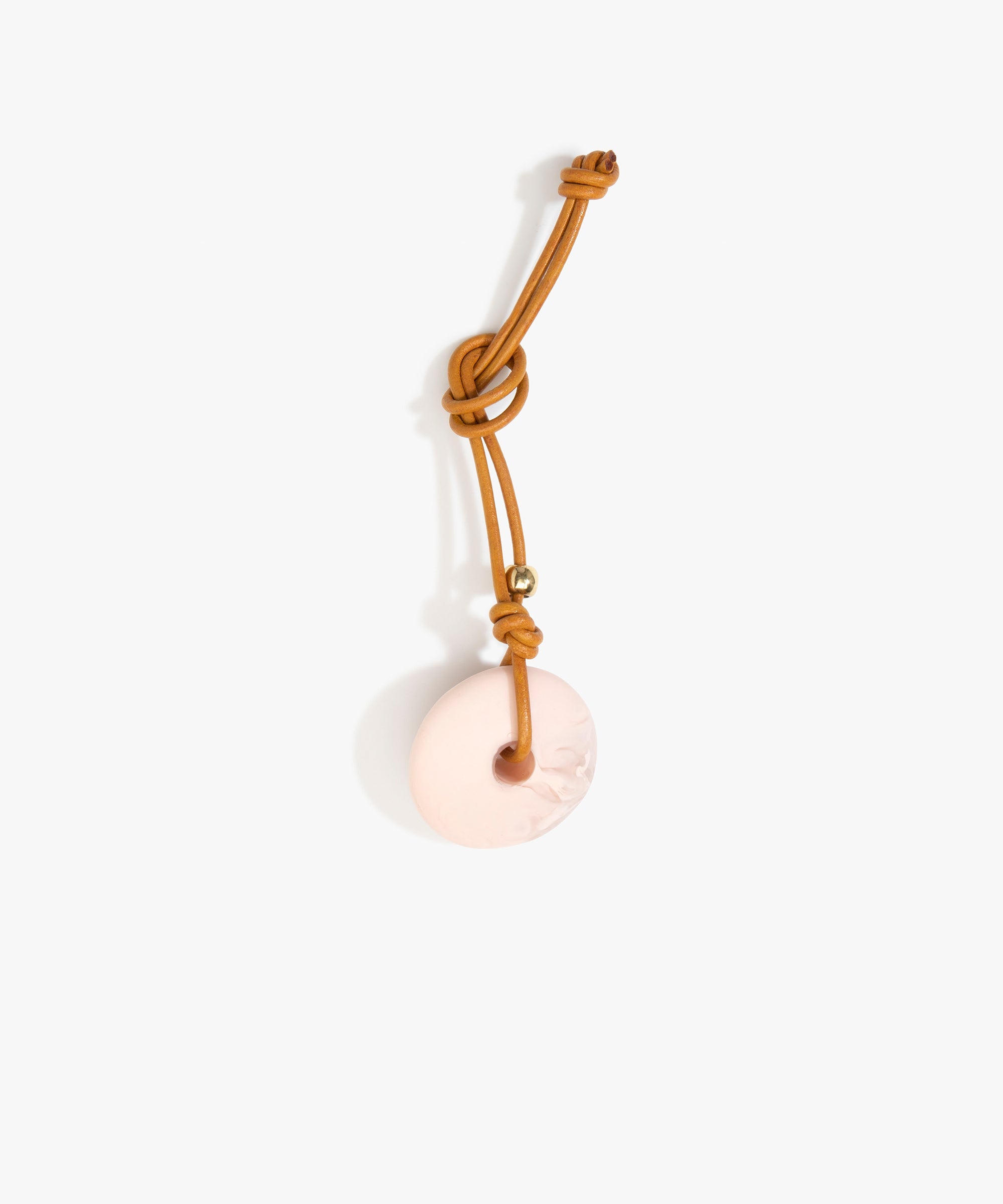 Dinosaur Designs Flat Watercolor Bag Charm in Rose Swirl color resin with Brass Material