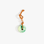 Dinosaur Designs Flat Watercolor Bag Charm in Grass color resin with 925 Sterling Silver Material