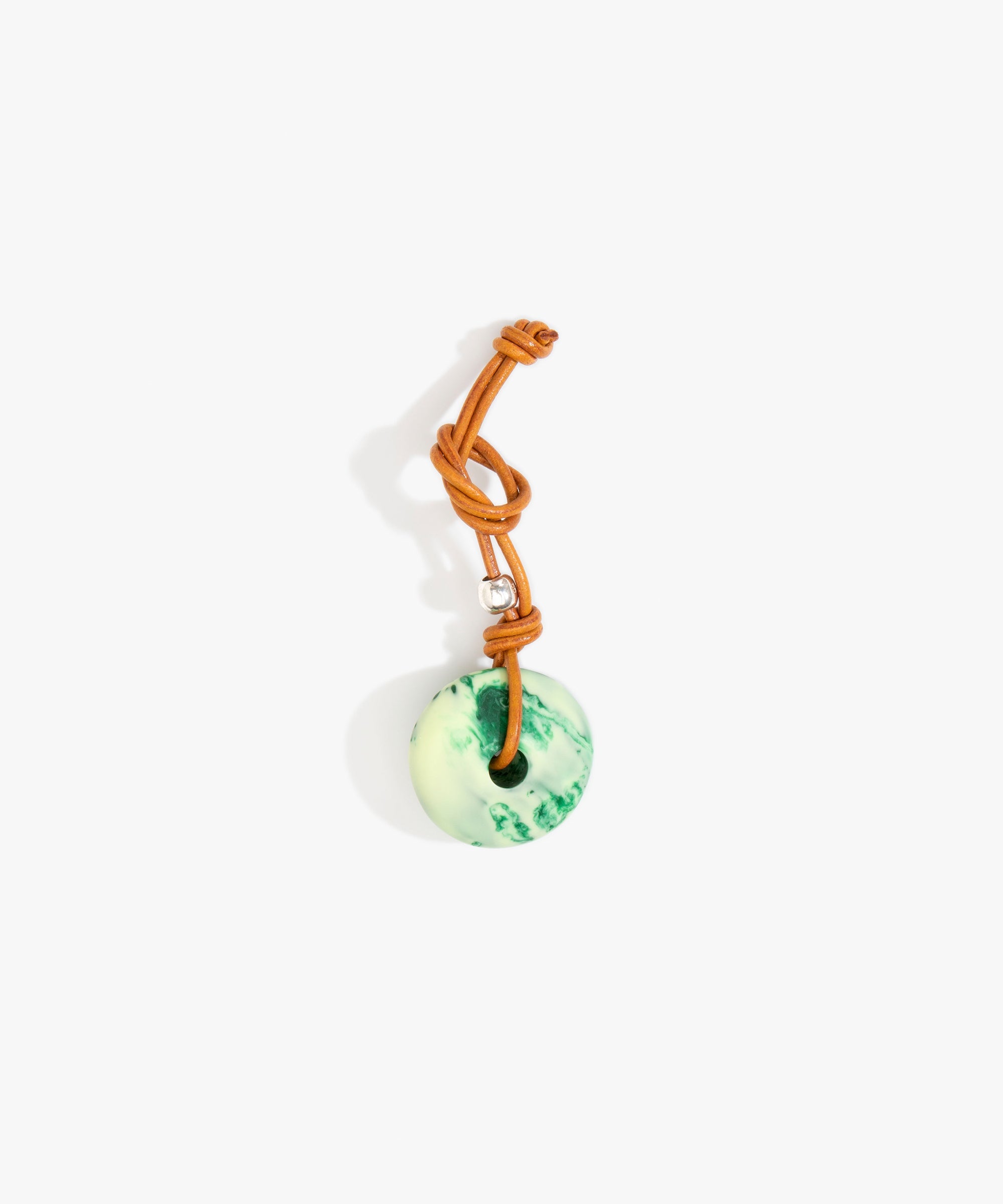 Dinosaur Designs Flat Watercolor Bag Charm in Grass color resin with 925 Sterling Silver Material