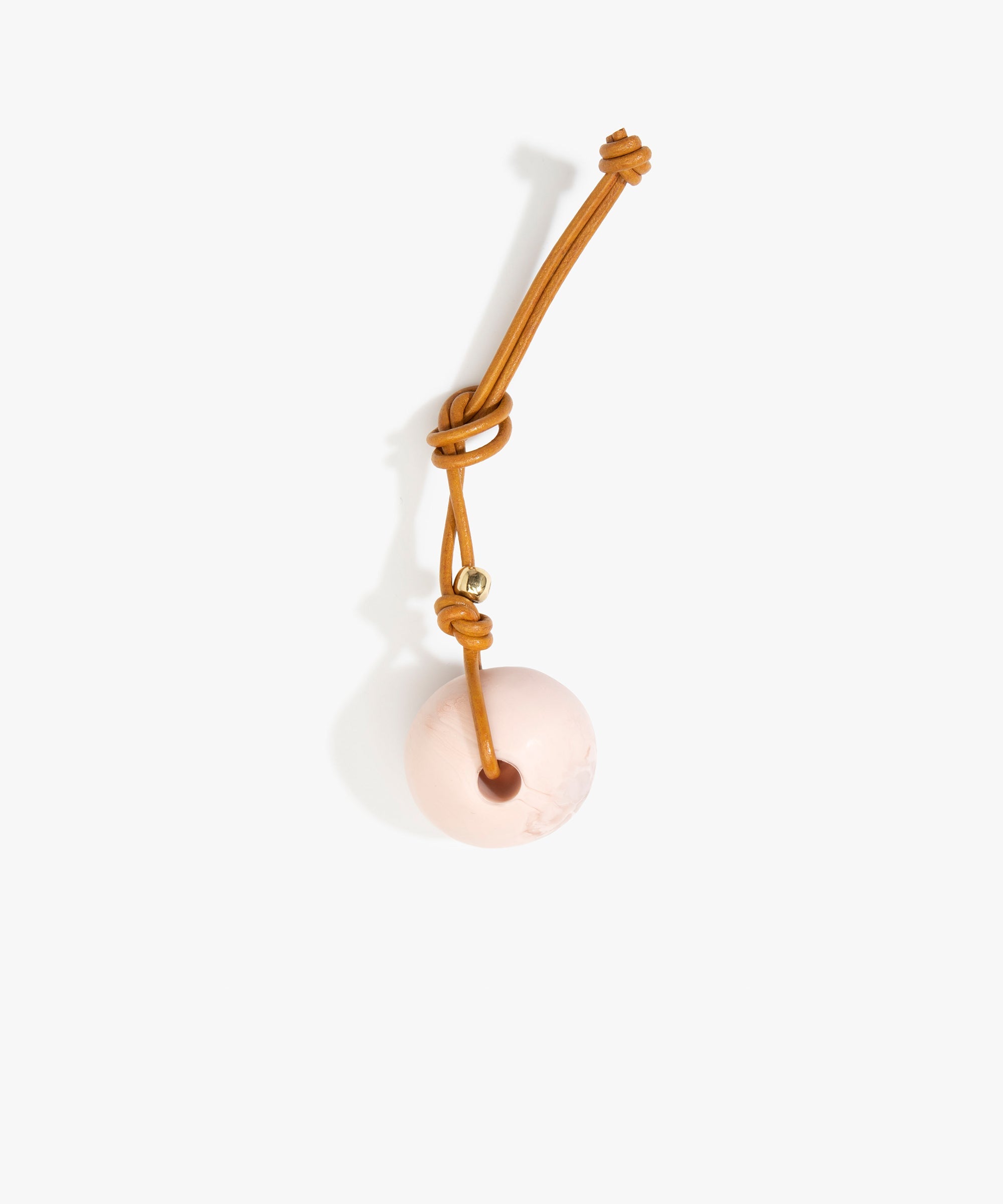 Dinosaur Designs Round Watercolor Bag Charm in Rose Swirl color resin with Brass Material