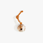 Dinosaur Designs Round Watercolor Bag Charm in Cappuccino color resin with 925 Sterling Silver Material