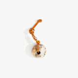 Dinosaur Designs Round Watercolor Bag Charm in Cappuccino color resin with 925 Sterling Silver Material