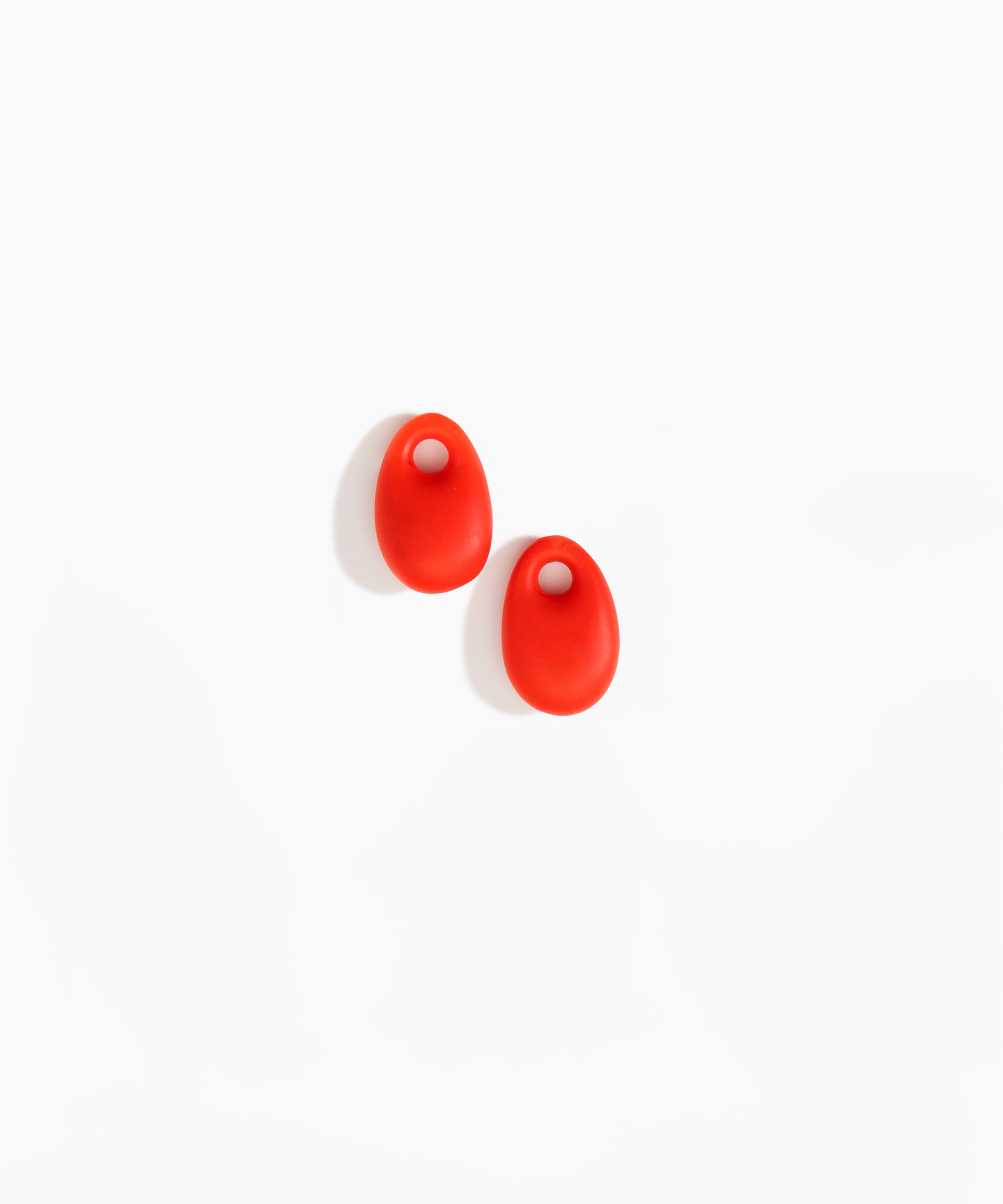 Dinosaur Designs Small Rock Beads in Poppy color resin
