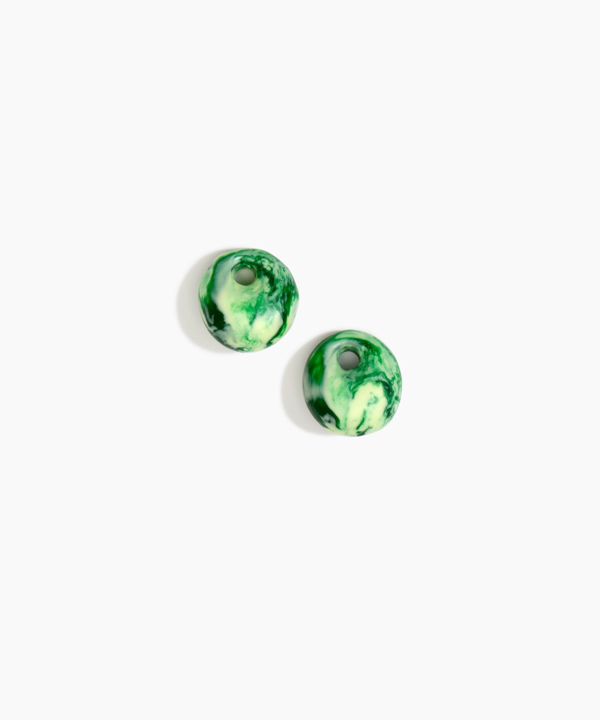 Dinosaur Designs Medium Splash Beads in Grass color resin