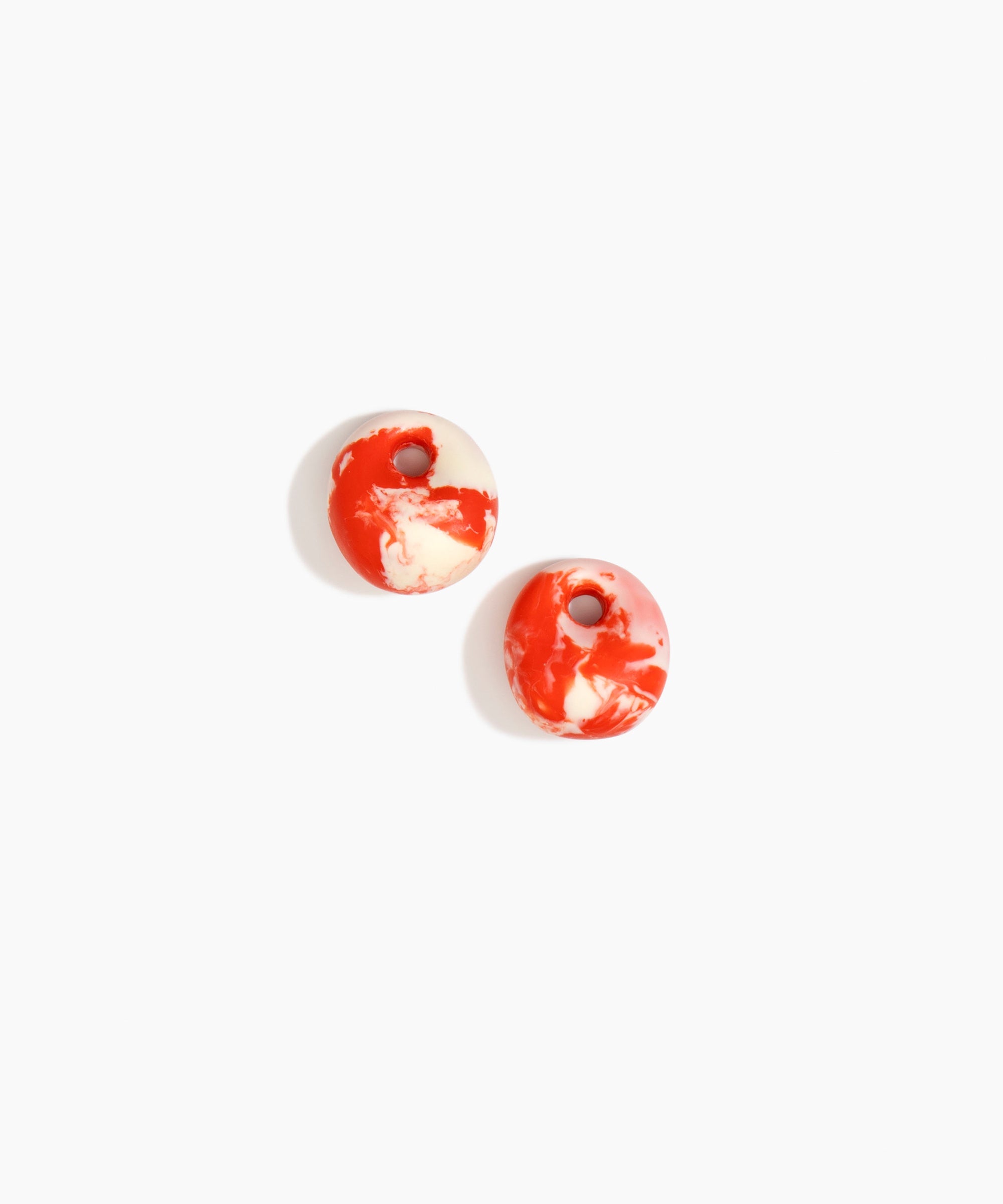 Dinosaur Designs Medium Splash Beads in Strawberry color resin