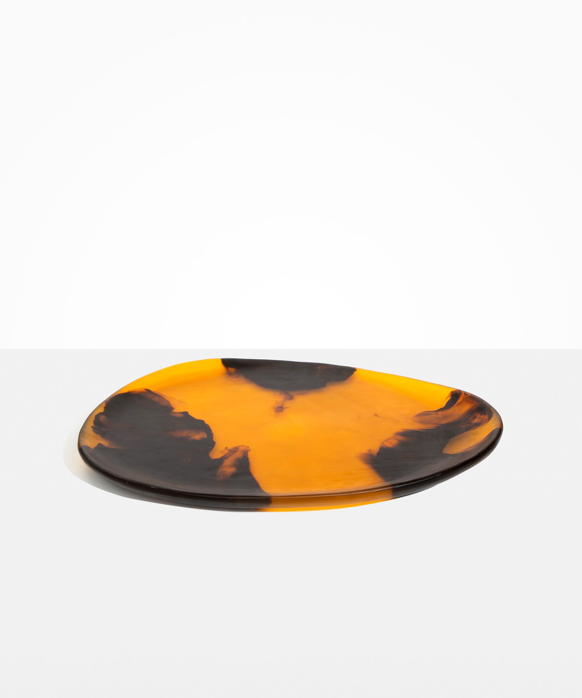 Dinosaur Designs Large Pebble Platter in Tortoise color resin