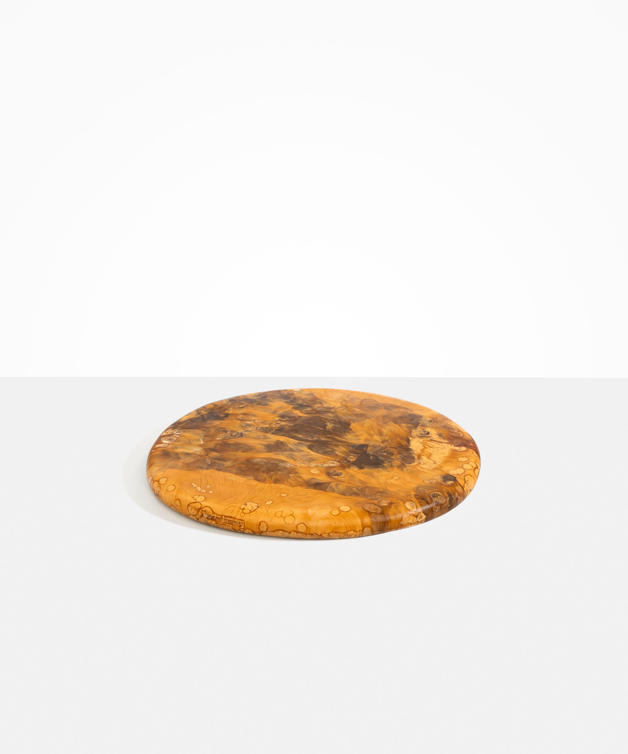 Dinosaur Designs Temple Cheese Platter in Dark Horn color resin