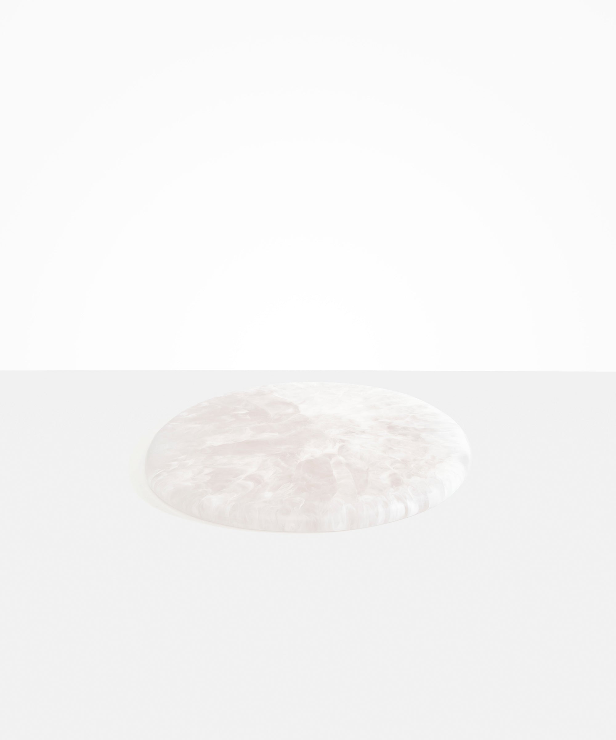 Dinosaur Designs Temple Cheese Platter in Snow Swirl color resin