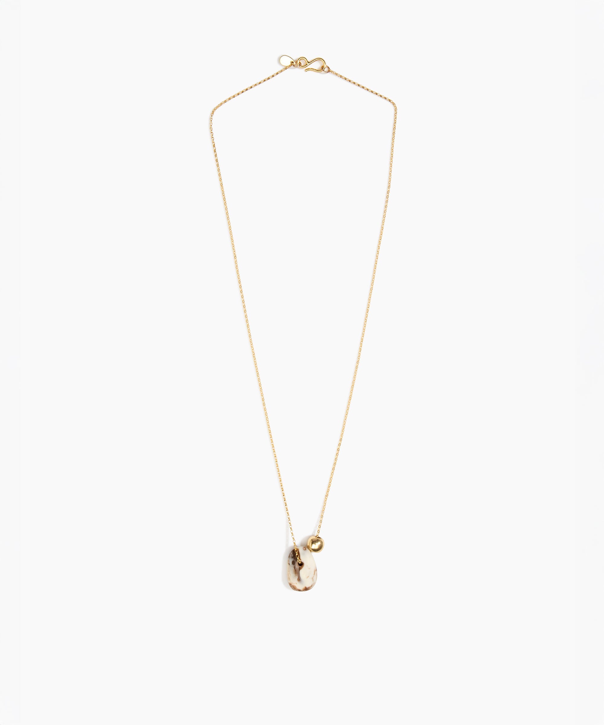 Dinosaur Designs Joie De Vivre Pendant in Cappuccino color resin with Gold-Filled Material