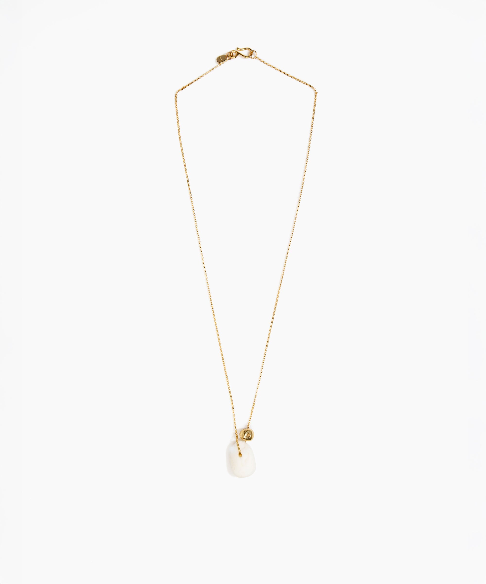 Dinosaur Designs Joie De Vivre Pendant in Snow Swirl color resin with Gold-Filled Material