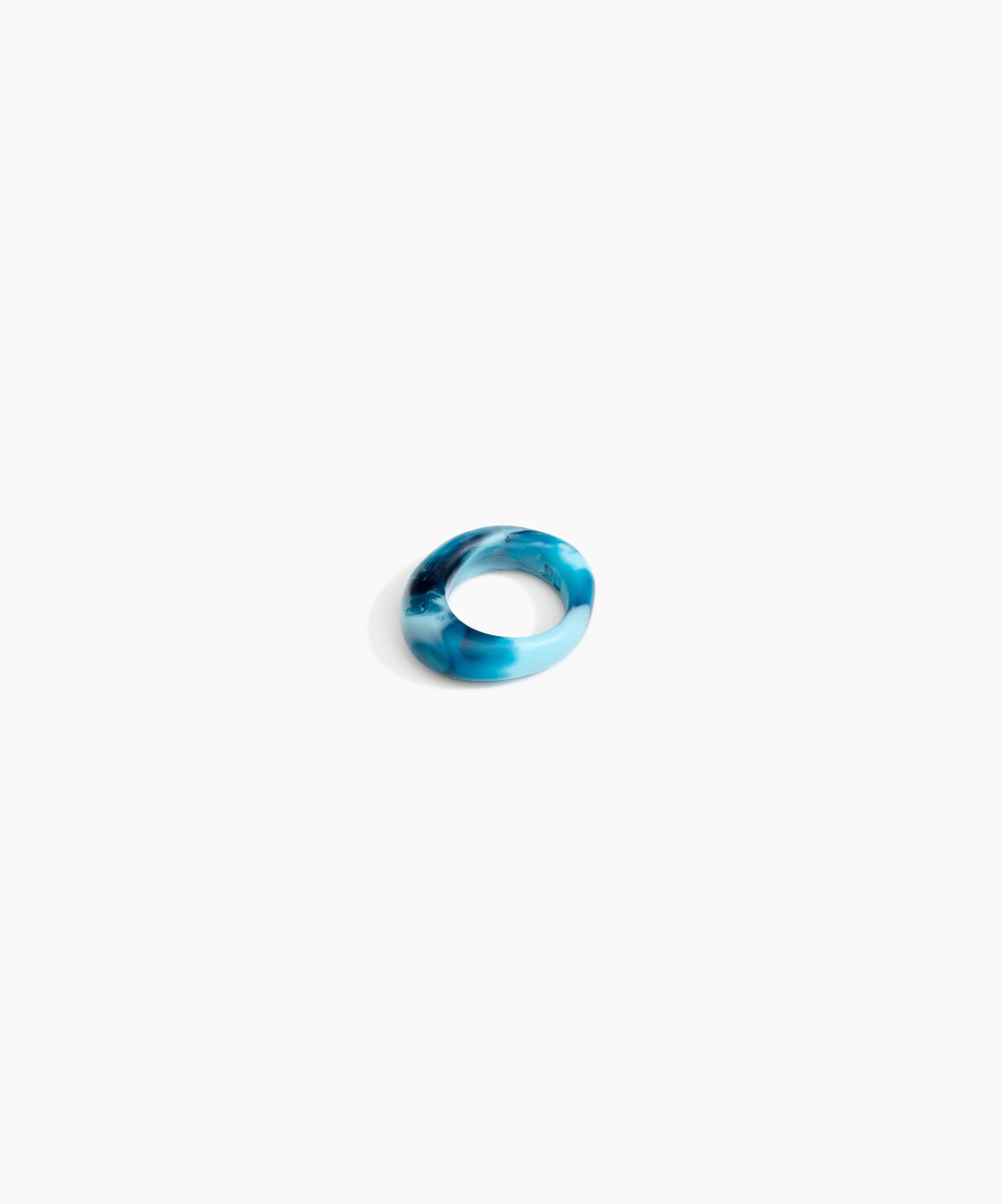 Dinosaur Designs Slate Ring in Water color resin with Regular Fit