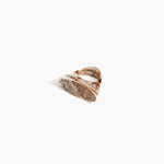 Dinosaur Designs Shield Ring in Cappuccino color resin with Regular Fit
