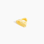 Dinosaur Designs Shield Ring in Daisy color resin with Regular Fit