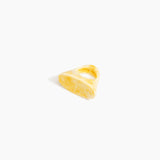 Dinosaur Designs Shield Ring in Daisy color resin with Regular Fit
