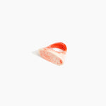 Dinosaur Designs Shield Ring in Strawberry color resin with Regular Fit
