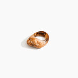 Dinosaur Designs Pebble Ring in Light Horn color resin with Regular Fit