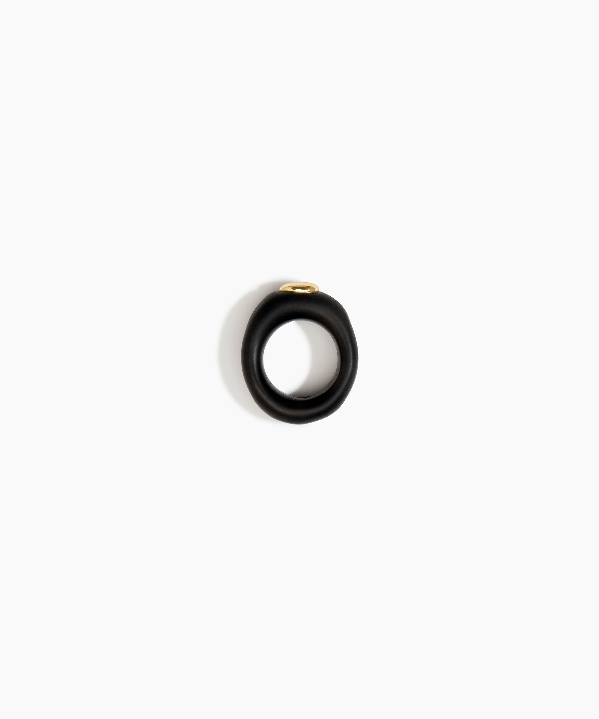 Dinosaur Designs RGRNDRCK round rock ring BLACK