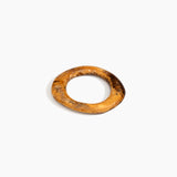 Dinosaur Designs Small Drift Bangle in Dark Horn color resin with Wide Fit