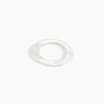 Dinosaur Designs Small Drift Bangle in Snow Swirl color resin with Wide Fit