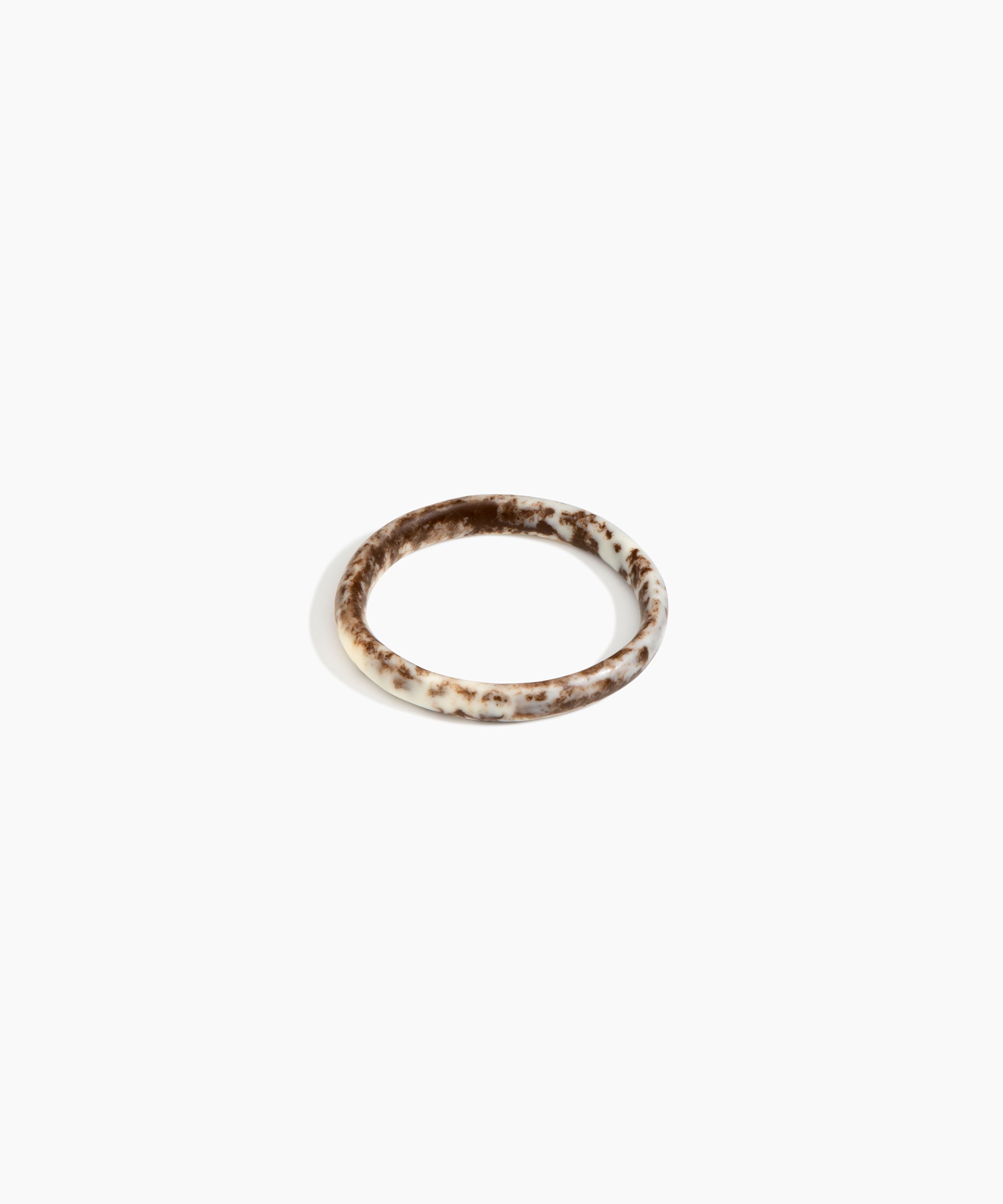 Dinosaur Designs Wishbone Bangle in Cappuccino color resin with Wide Fit
