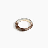Dinosaur Designs Small Organic Bangle in Cappuccino color resin with Regular Fit