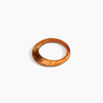 Dinosaur Designs Small Organic Bangle in Dark Horn color resin with Regular Fit