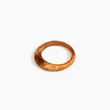 Dinosaur Designs Small Organic Bangle in Dark Horn color resin with Regular Fit