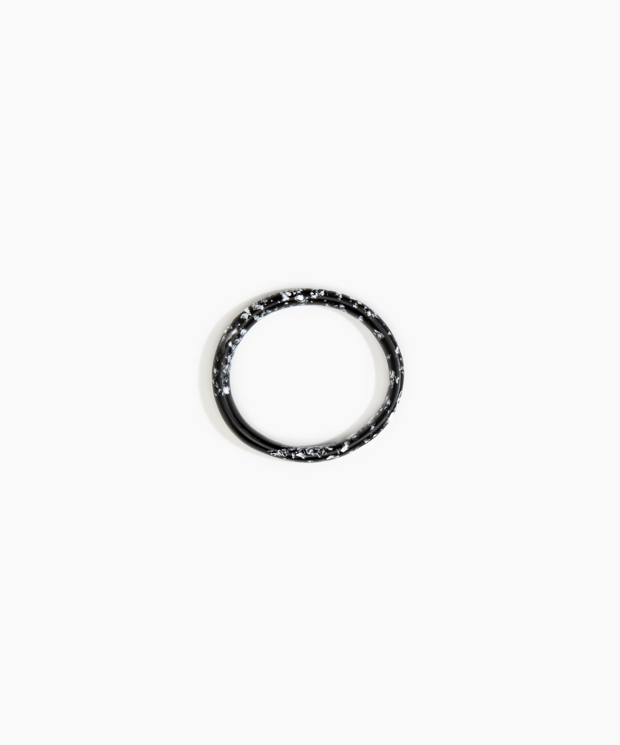 Dinosaur Designs Wishbone Bangle in Black Marble color resin with Wide Fit