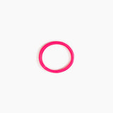 Dinosaur Designs Wishbone Bangle in Flamingo color resin with Wide Fit