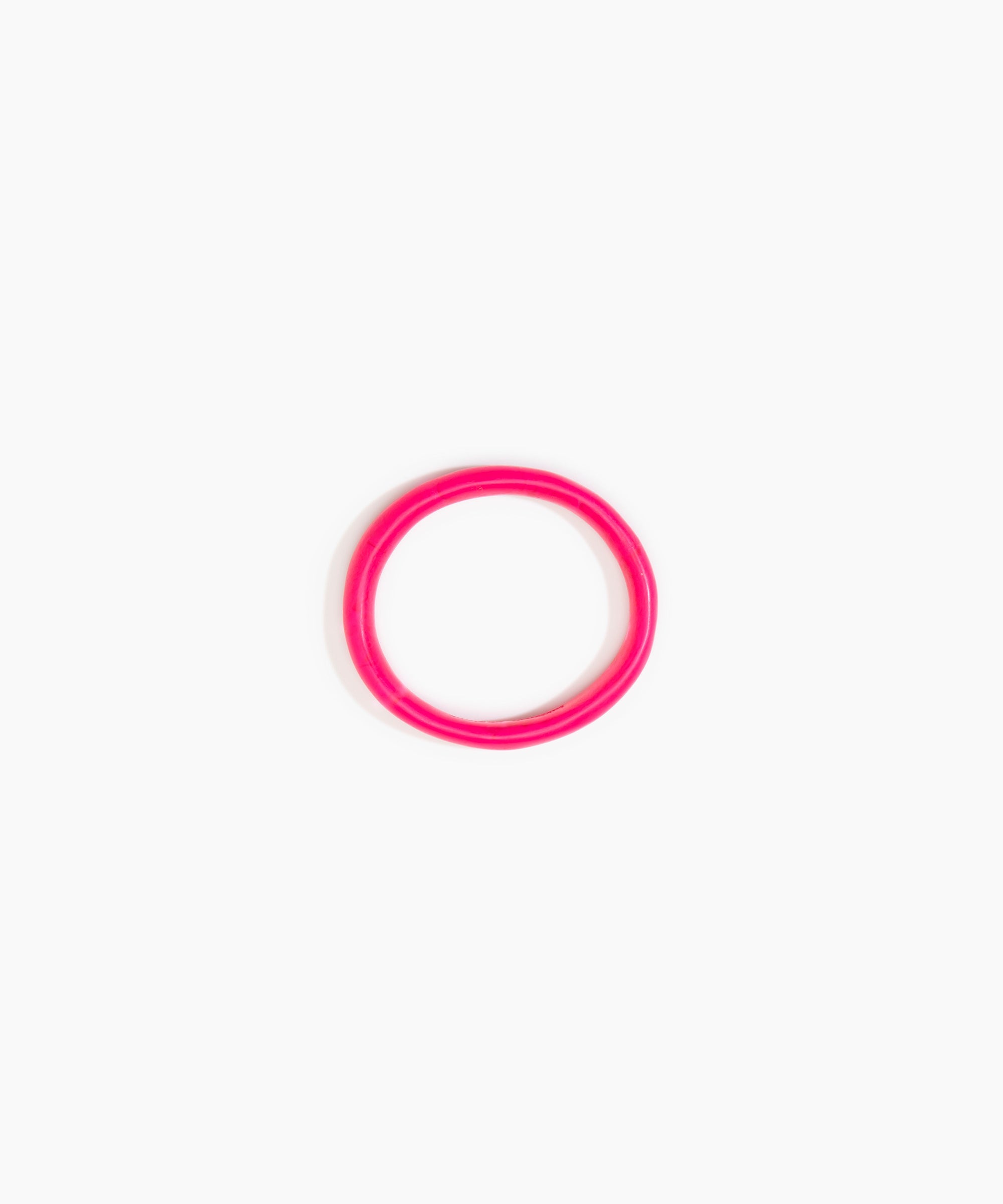 Dinosaur Designs Wishbone Bangle in Flamingo color resin with Wide Fit