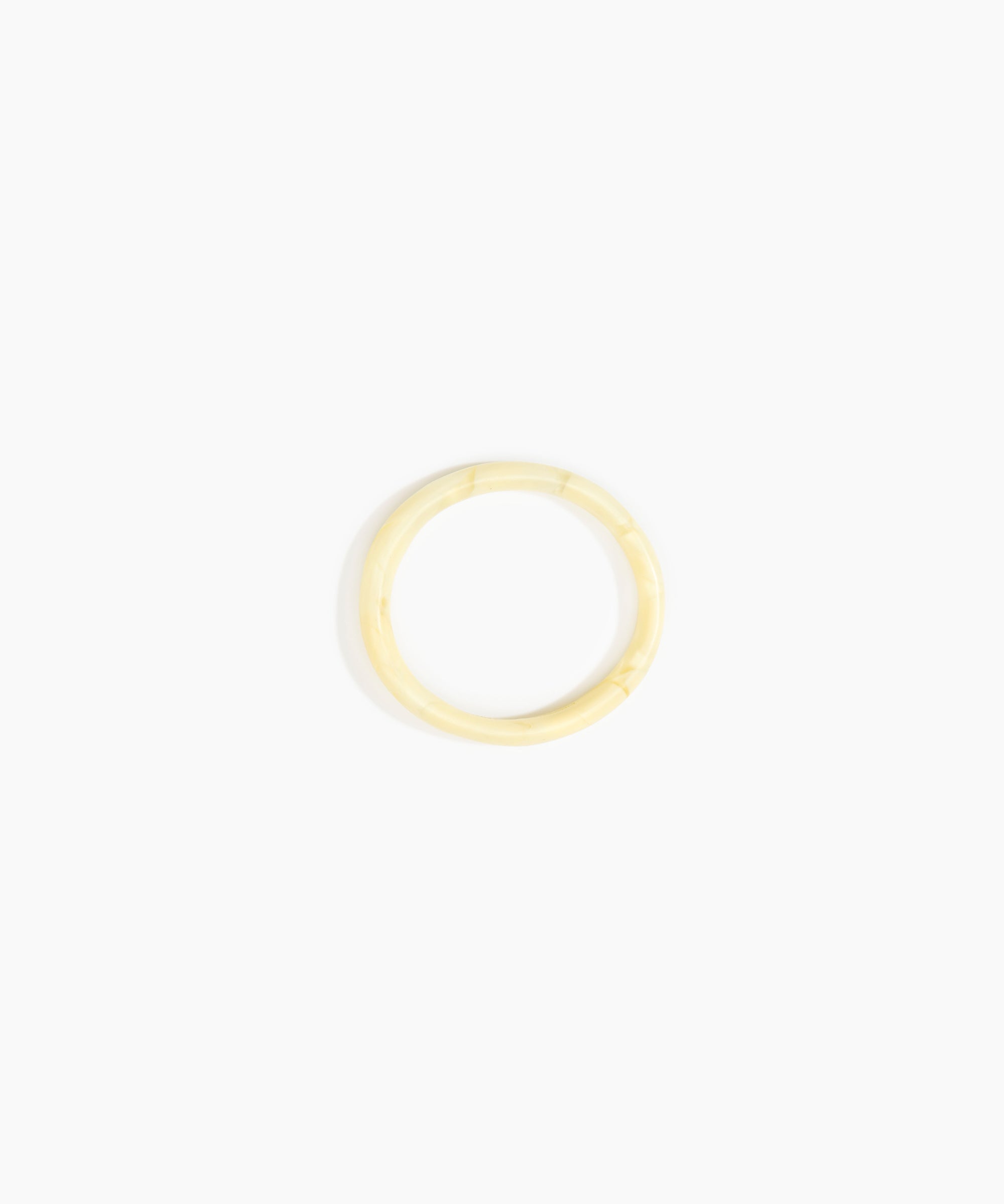Dinosaur Designs Wishbone Bangle in Lemon color resin with Wide Fit