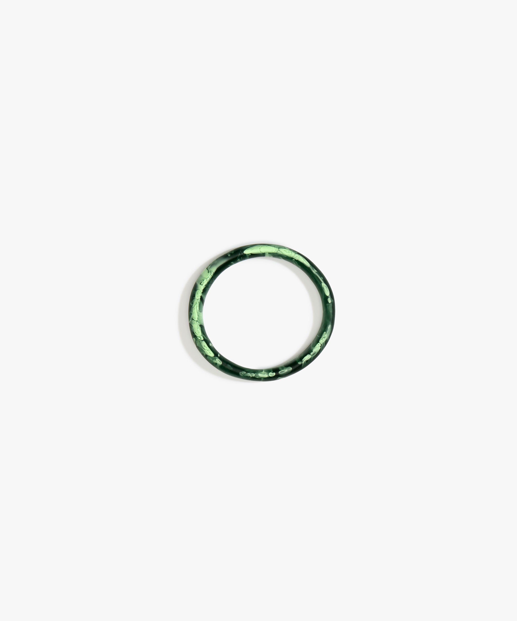Dinosaur Designs Wishbone Bangle in Moss color resin with Wide Fit