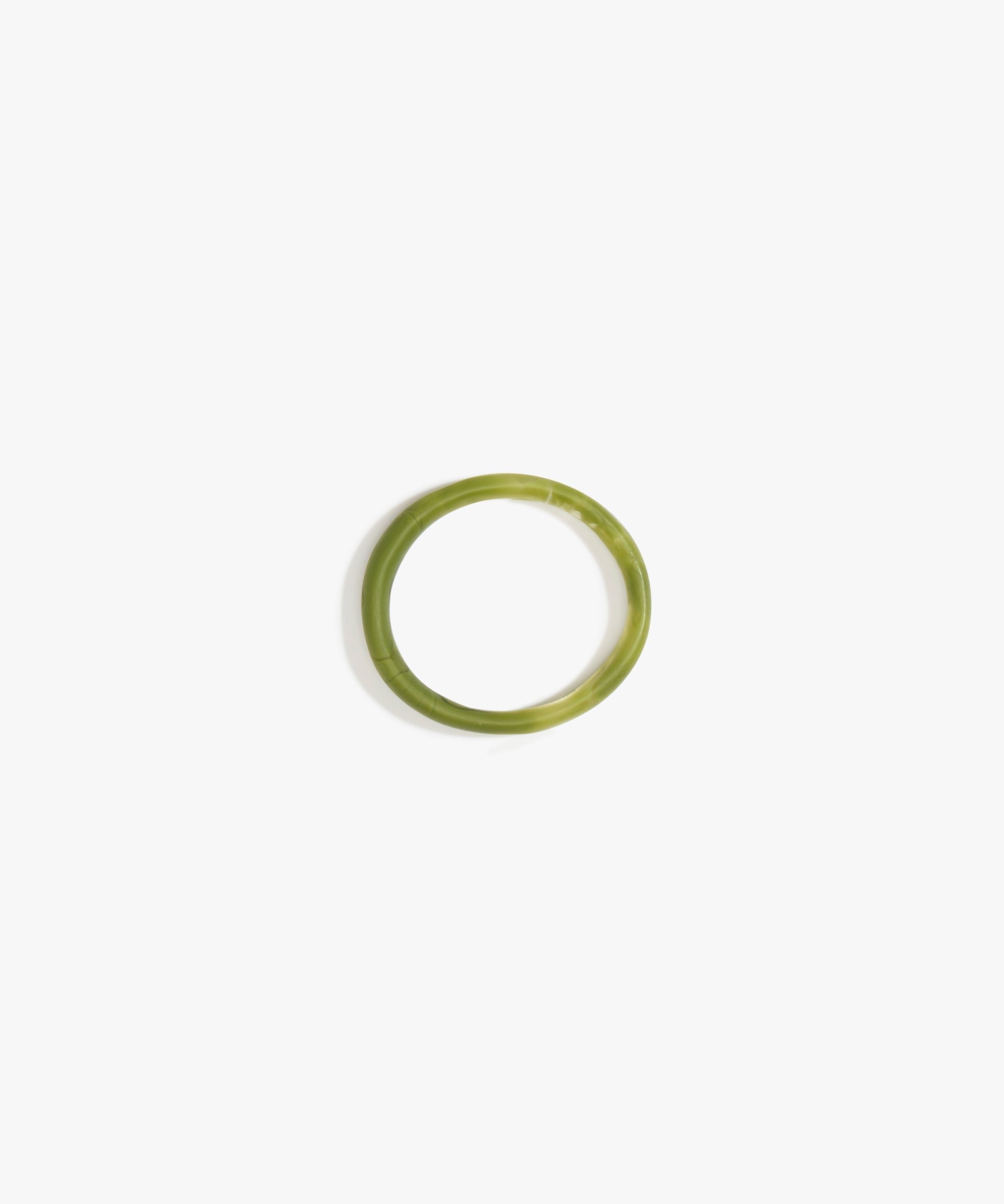 Dinosaur Designs Wishbone Bangle in Olive color resin with Wide Fit