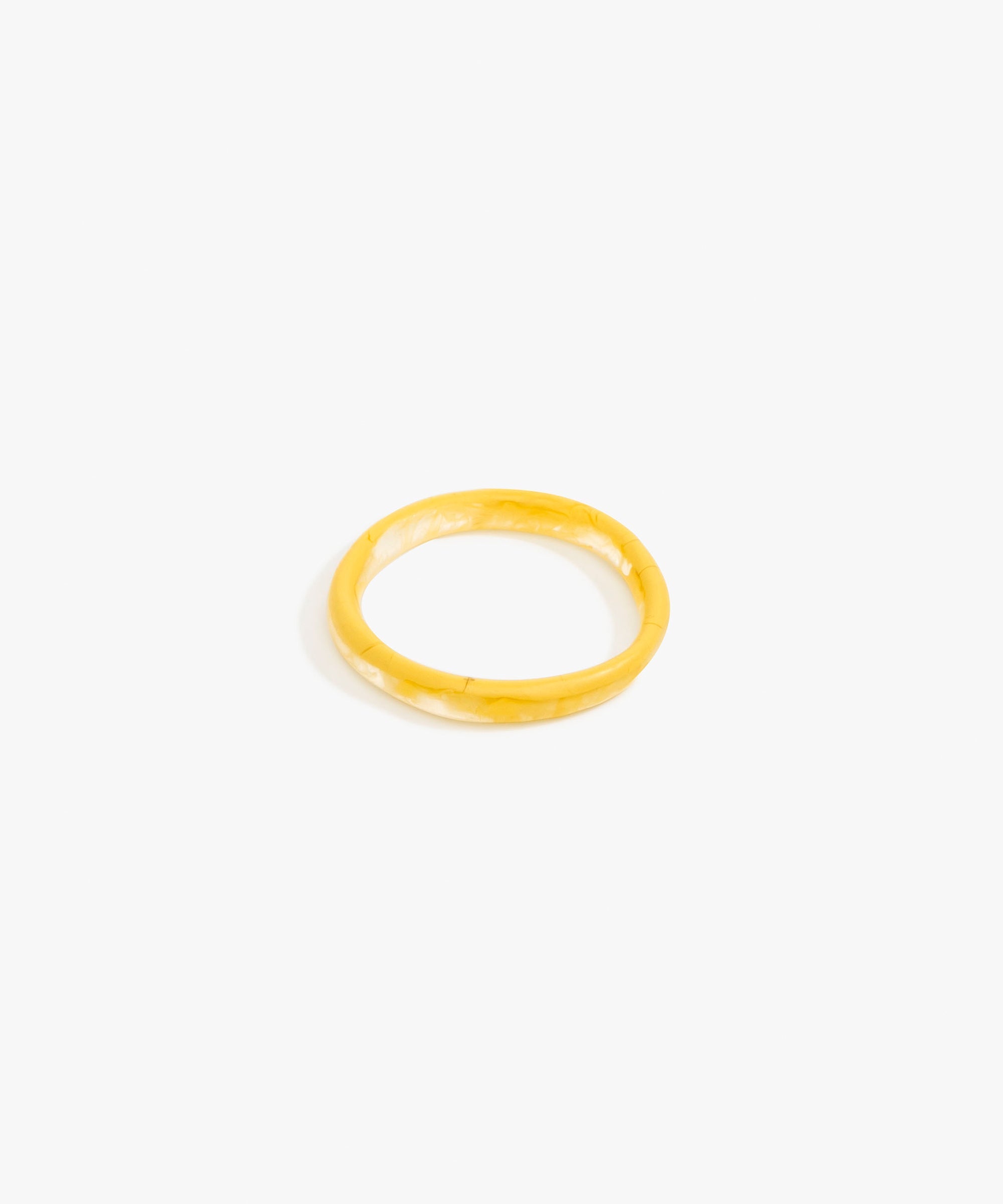 Dinosaur Designs Wishbone Bangle in Pollen color resin with Wide Fit