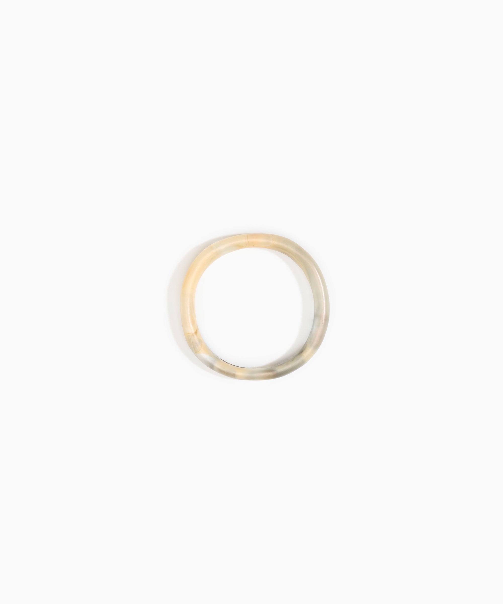 Dinosaur Designs Wishbone Bangle in Sandy Pearl color resin with Wide Fit