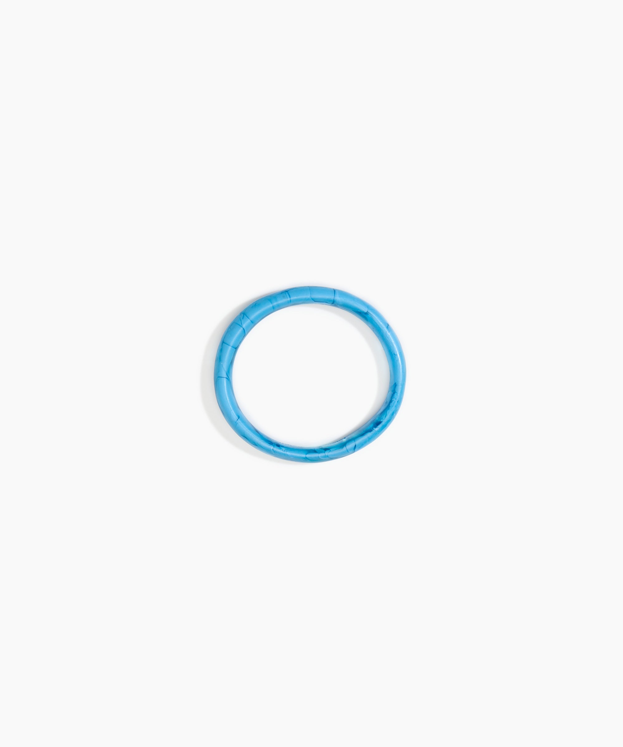 Dinosaur Designs Wishbone Bangle in Sky color resin with Wide Fit