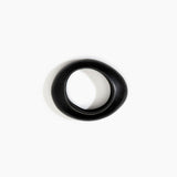 Dinosaur Designs Medium Rock Bangle in Black color resin with Wide Fit